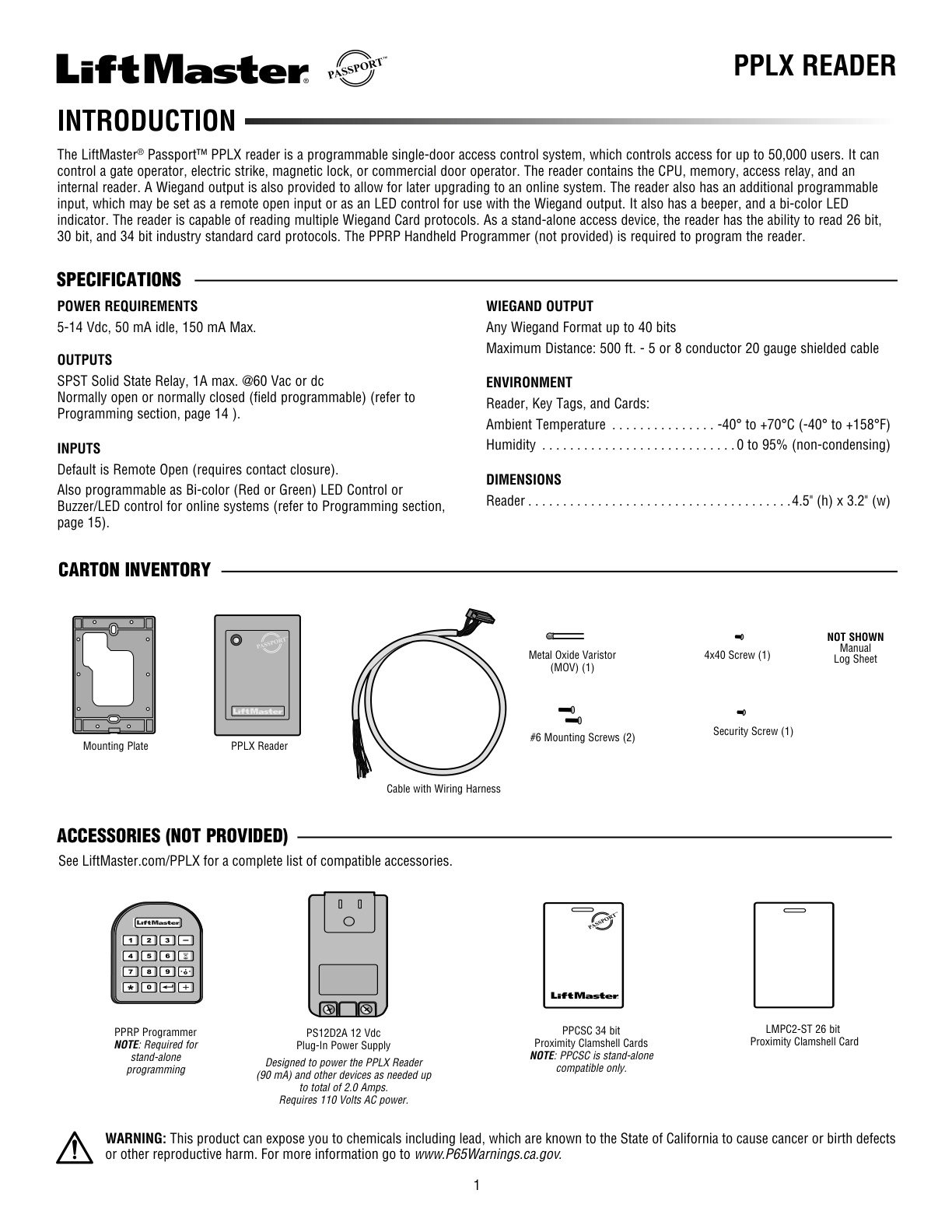 LiftMaster PPLX Programming Guide | Door Forensics