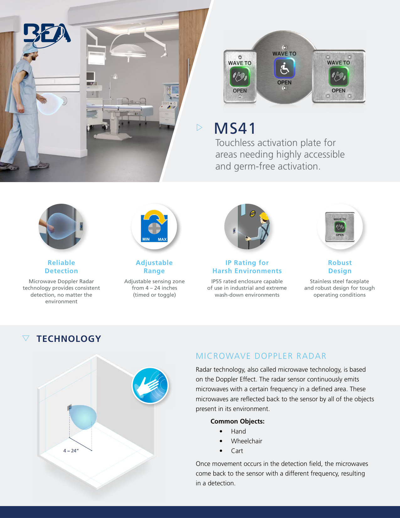 BEA MS41 Specification Sheet | Door Forensics