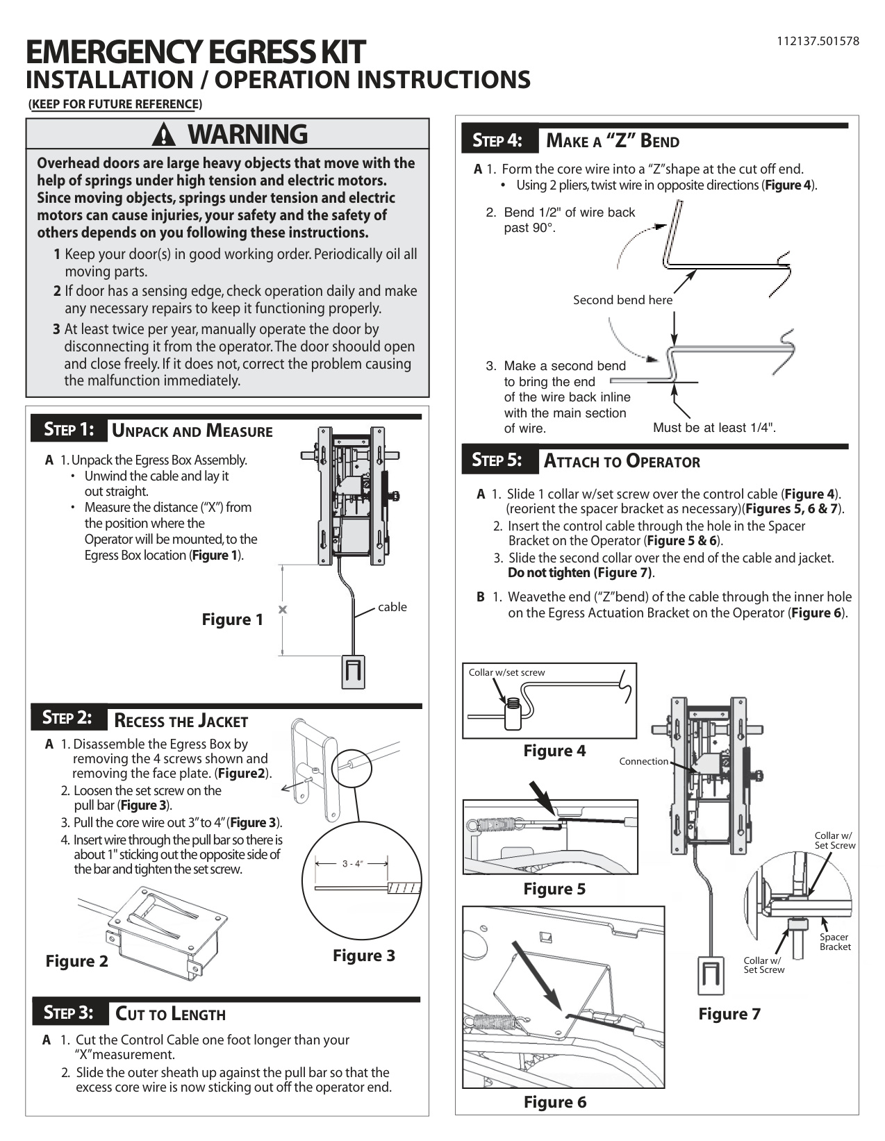 STEP1 Emergency Egress Kit Installation Manual | Door Forensics