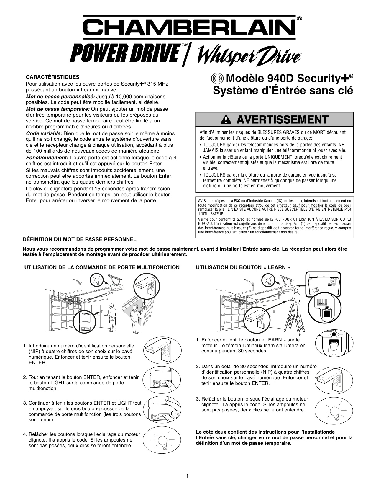 Chamberlain 940D Programming Guide | Door Forensics