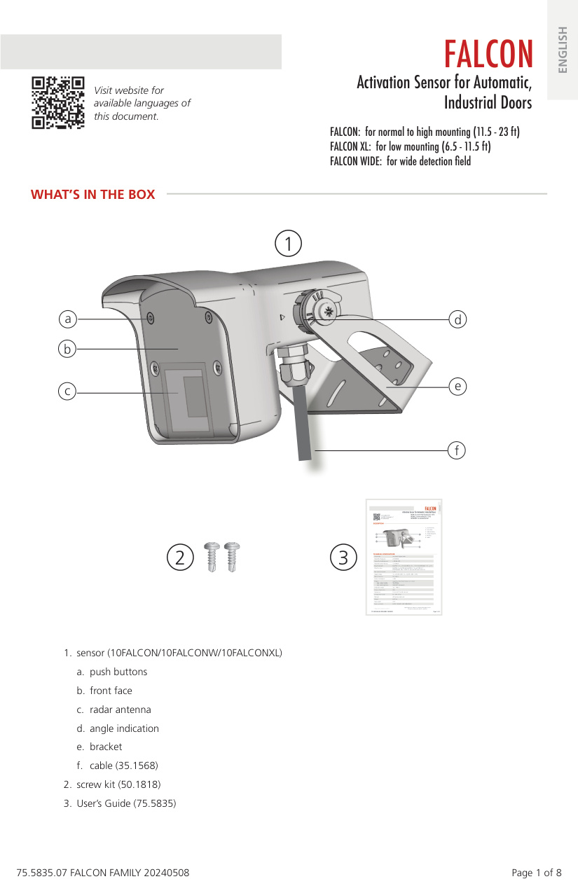BEA Falcon Quick Start Guide | Door Forensics