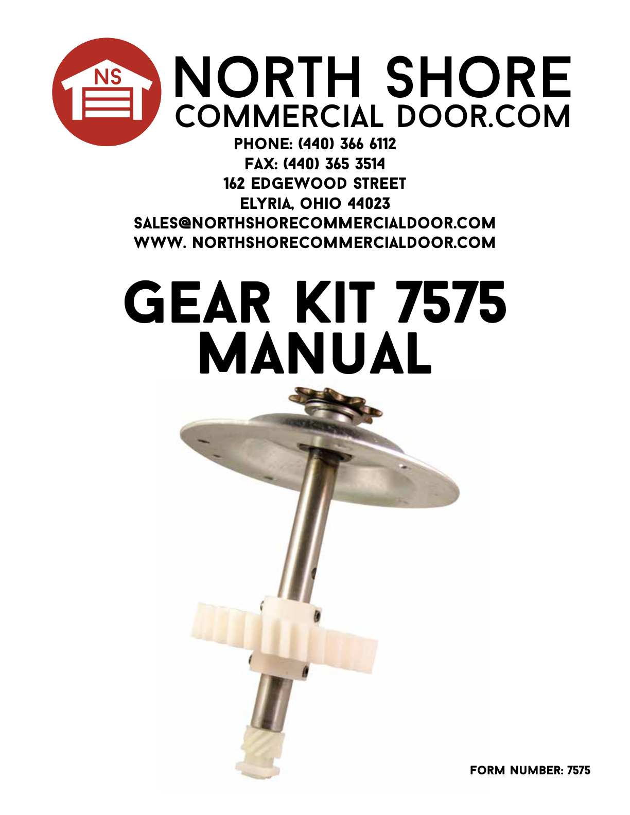 North Shore 7575 Parts Manual | Door Forensics