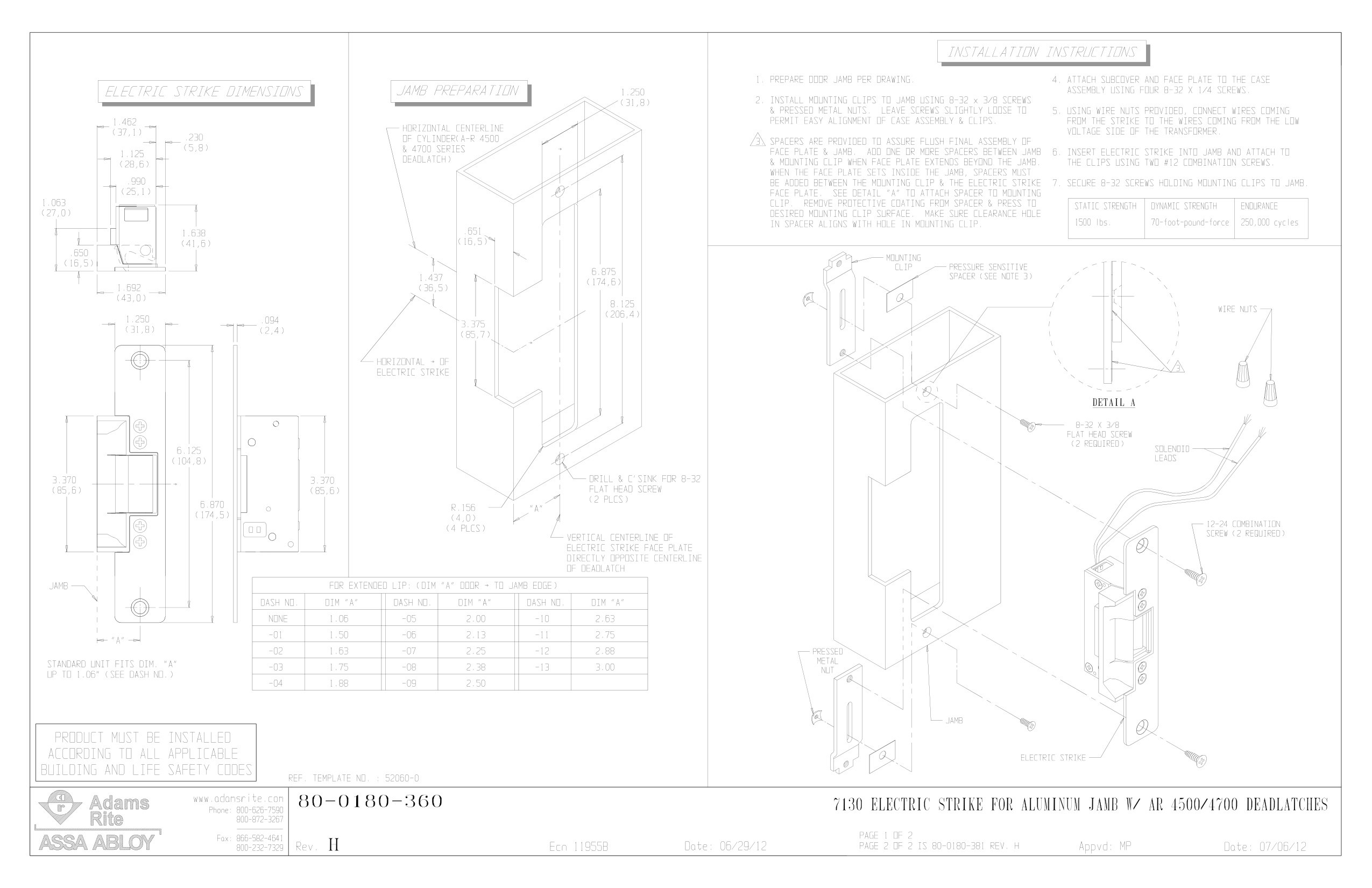 Adams Rite 7100 Series Wiring Diagram | Door Forensics