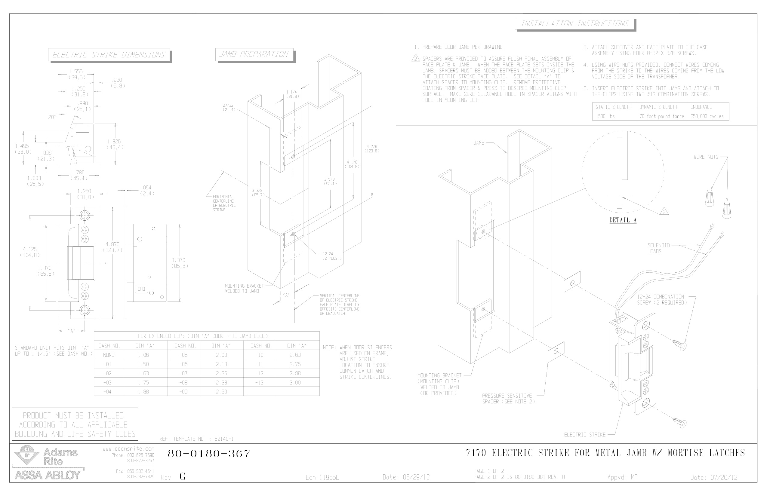 Adams Rite 7100 Series Wiring Diagram | Door Forensics