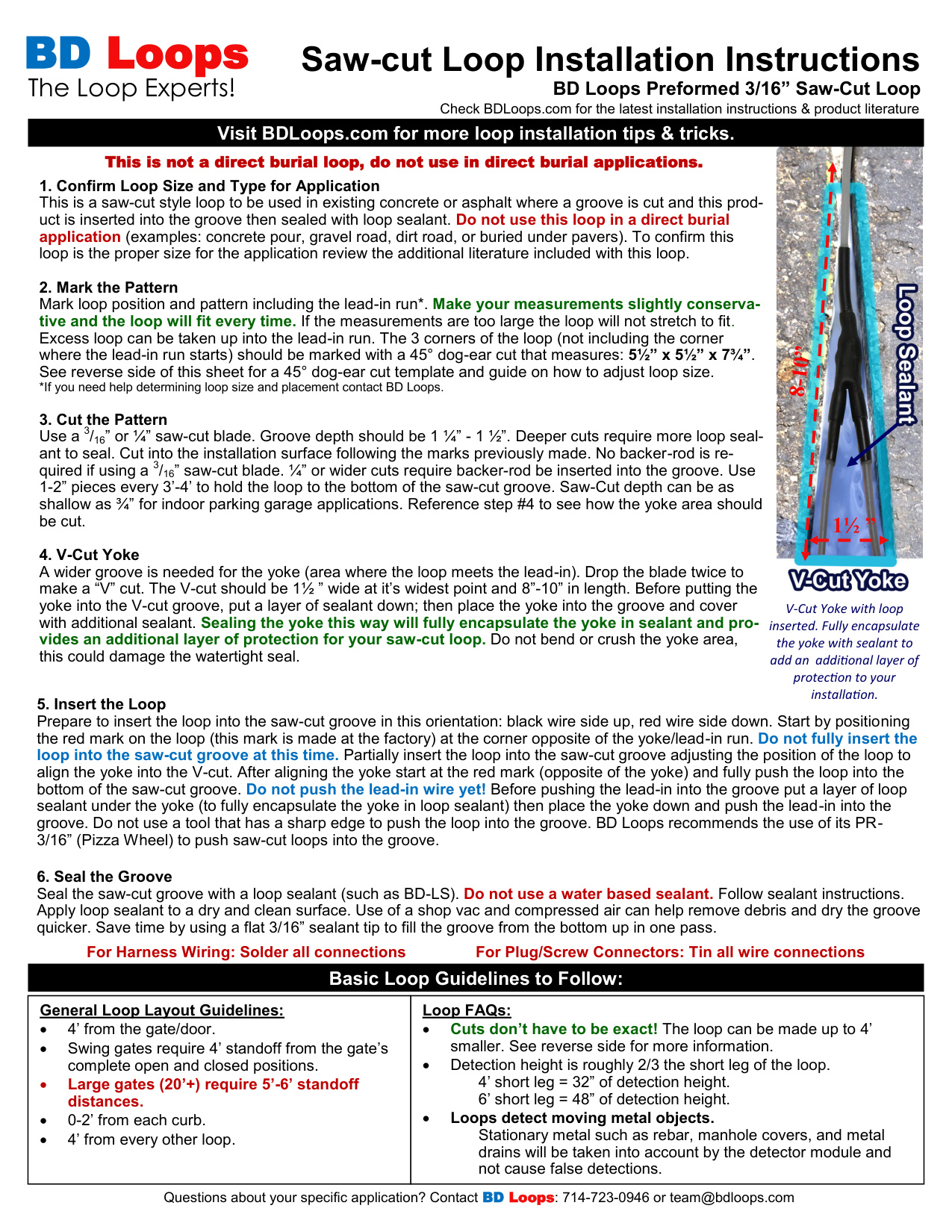 BD Loops Saw-Cut Loop Installation Manual | Door Forensics