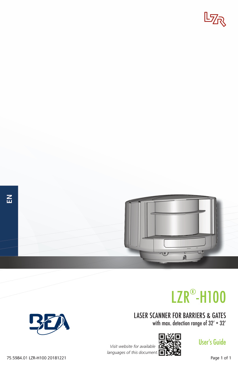 BEA LZR-H100 User's Guide | Door Forensics