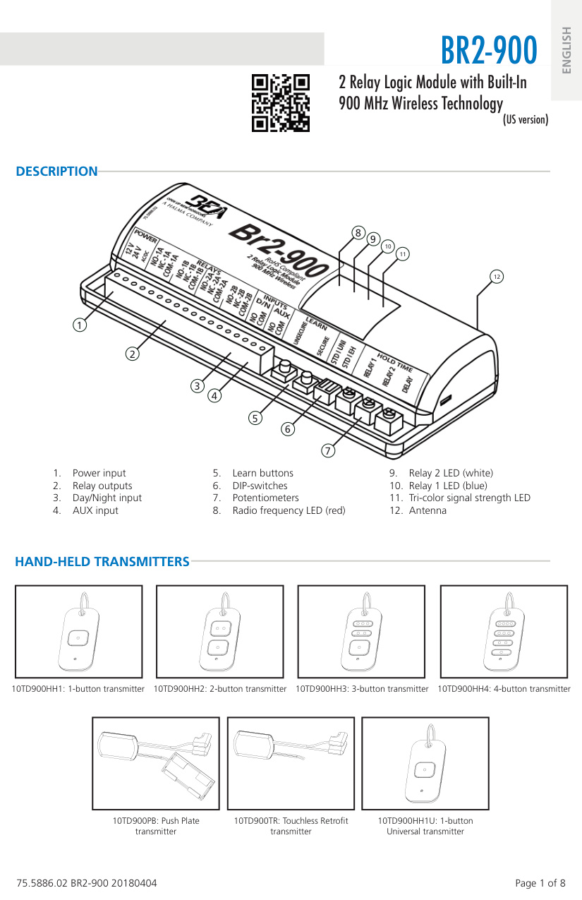 BEA BR2-900 Wiring Diagram | Door Forensics