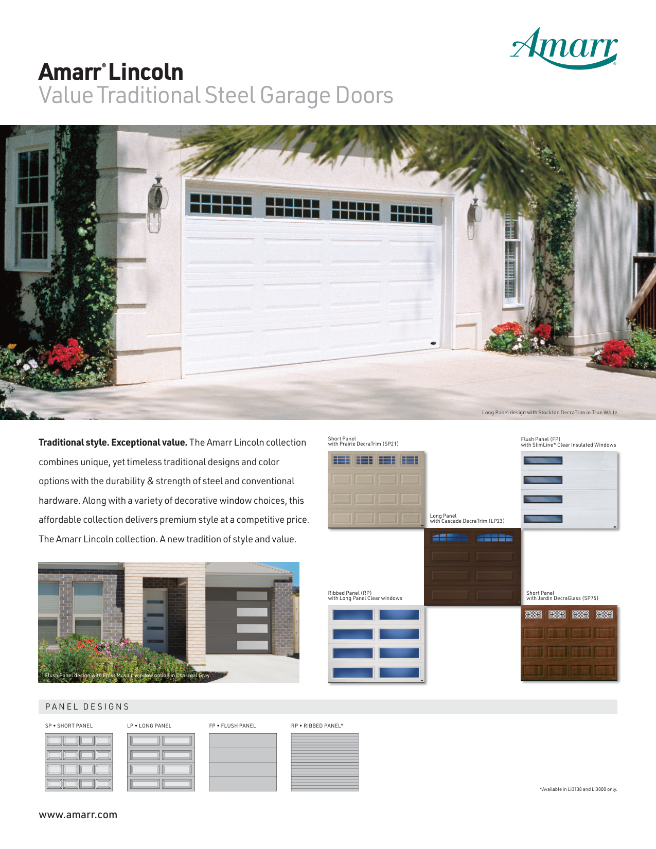 Amarr Lincoln Specification Sheet | Door Forensics