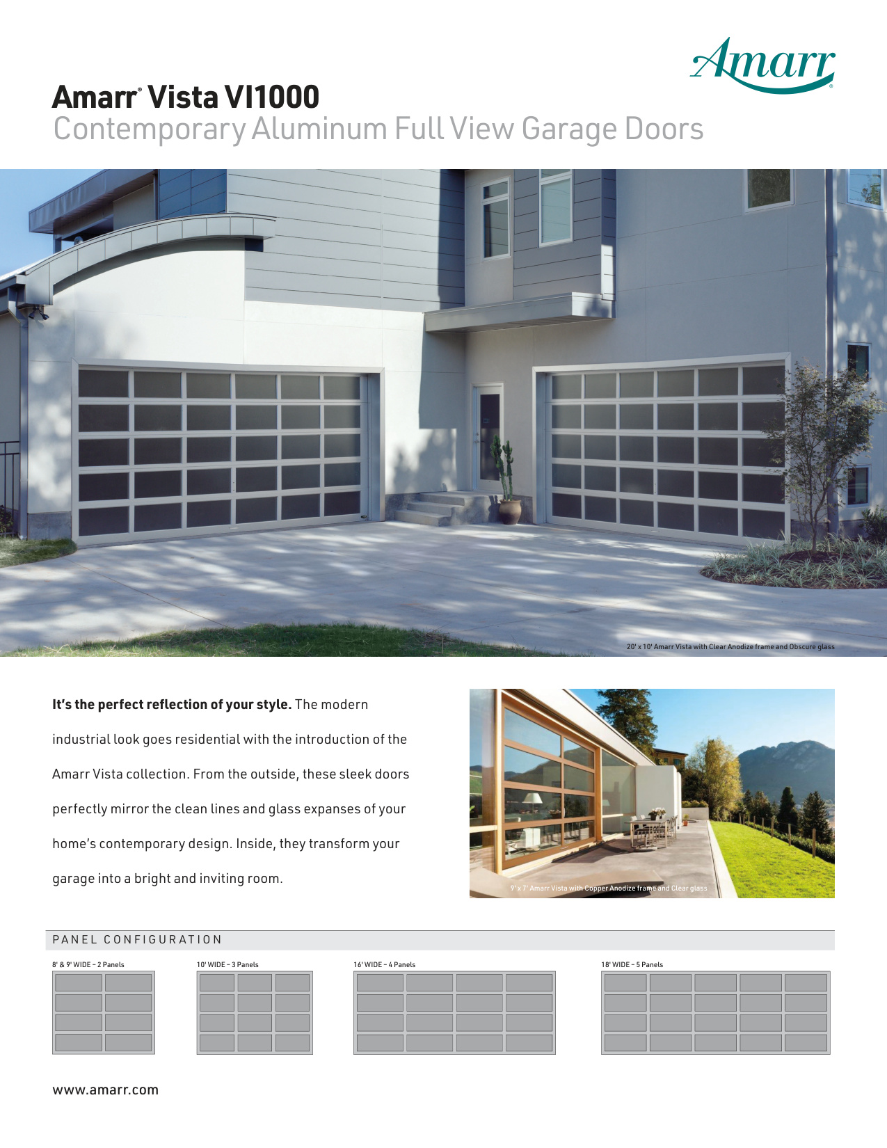Amarr VI1000 Specification Sheet | Door Forensics