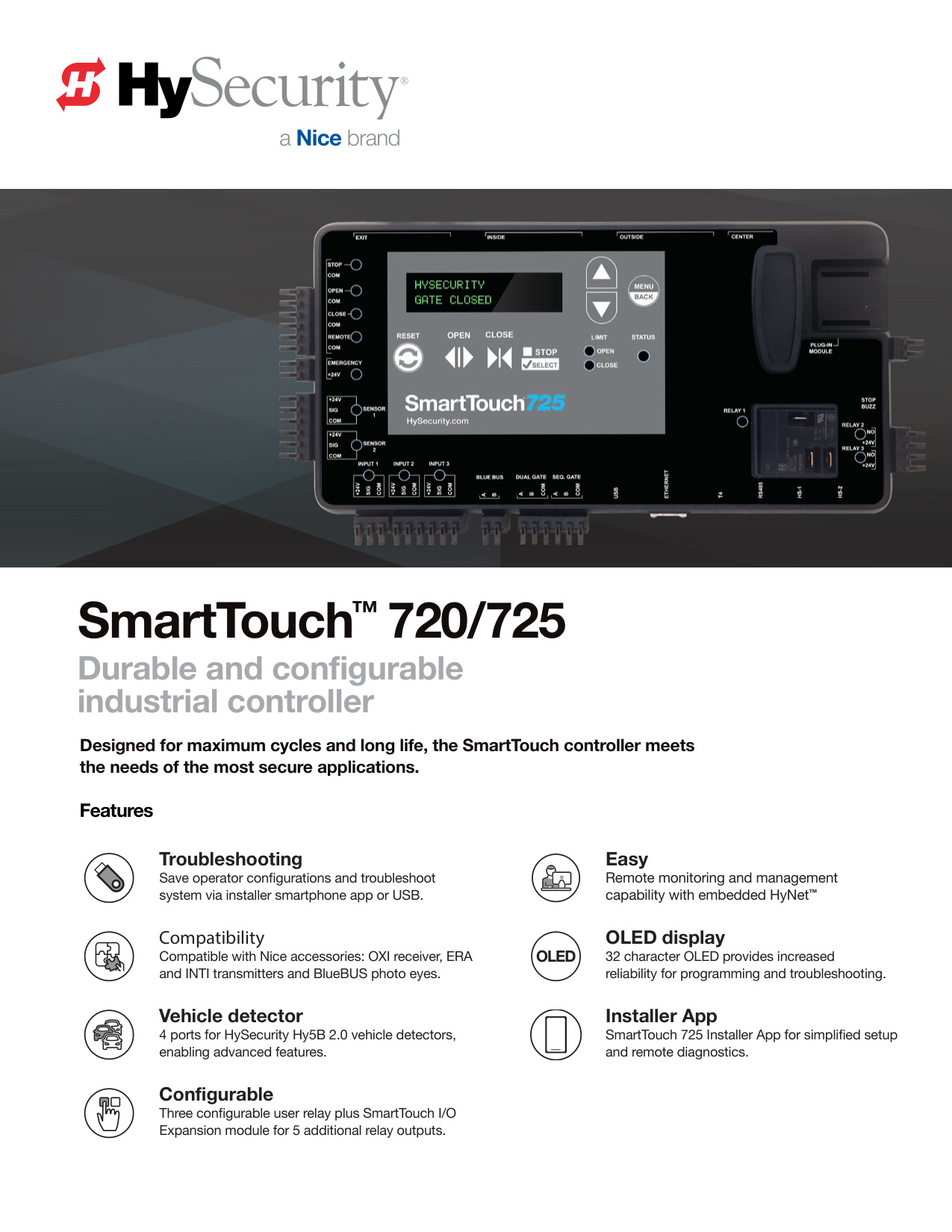 HySecurity SmartTouch 720/725 Specification Sheet | Door Forensics