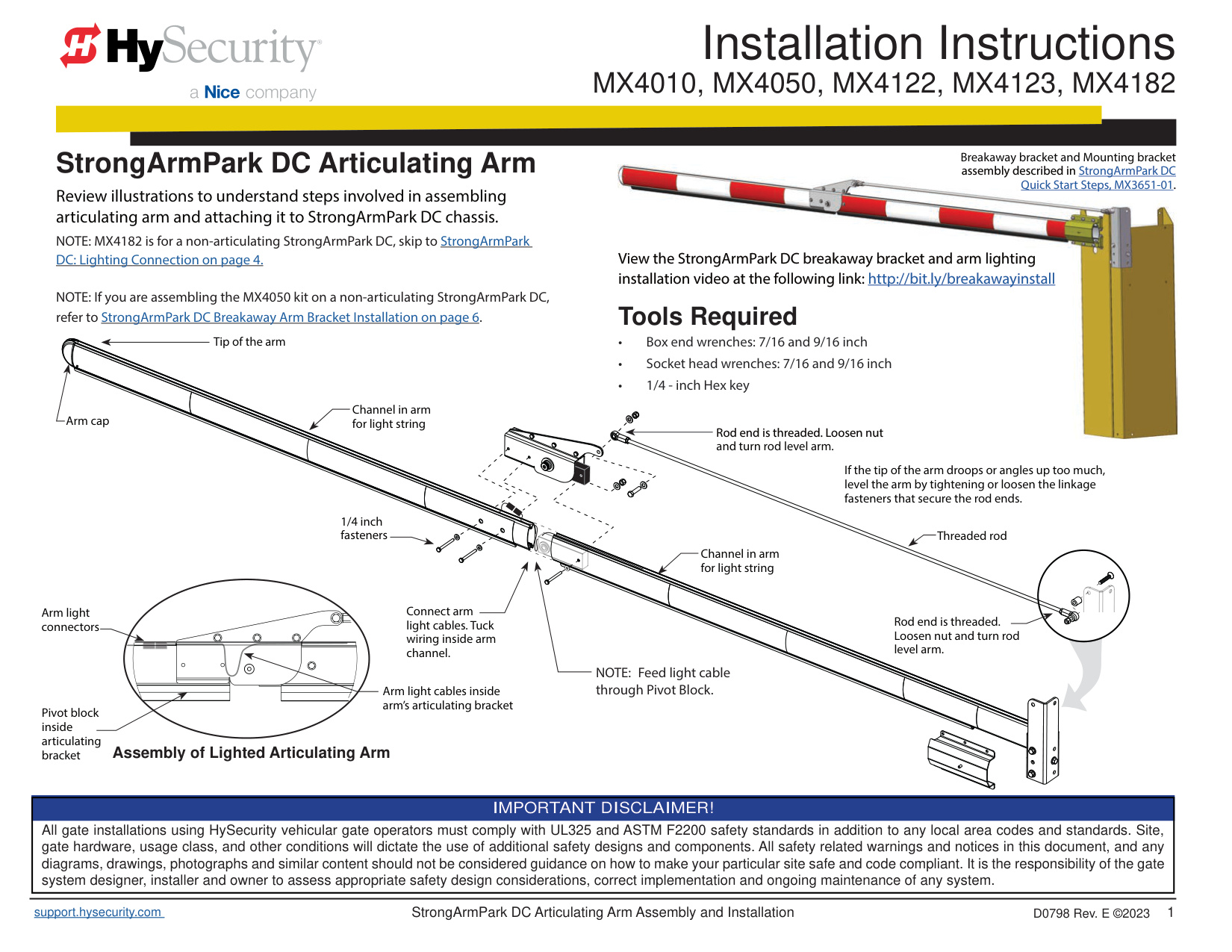 HySecurity StrongArmPark DC Articulating Arm Installation | Door Foren