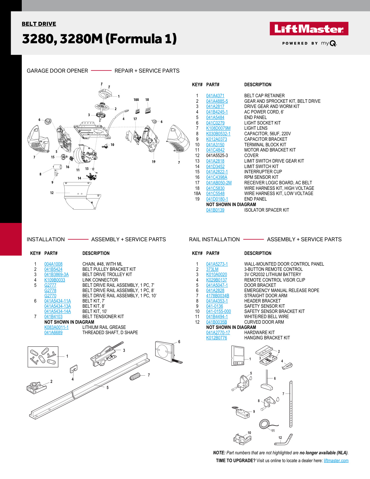 LiftMaster 3280 Parts Manual | Door Forensics