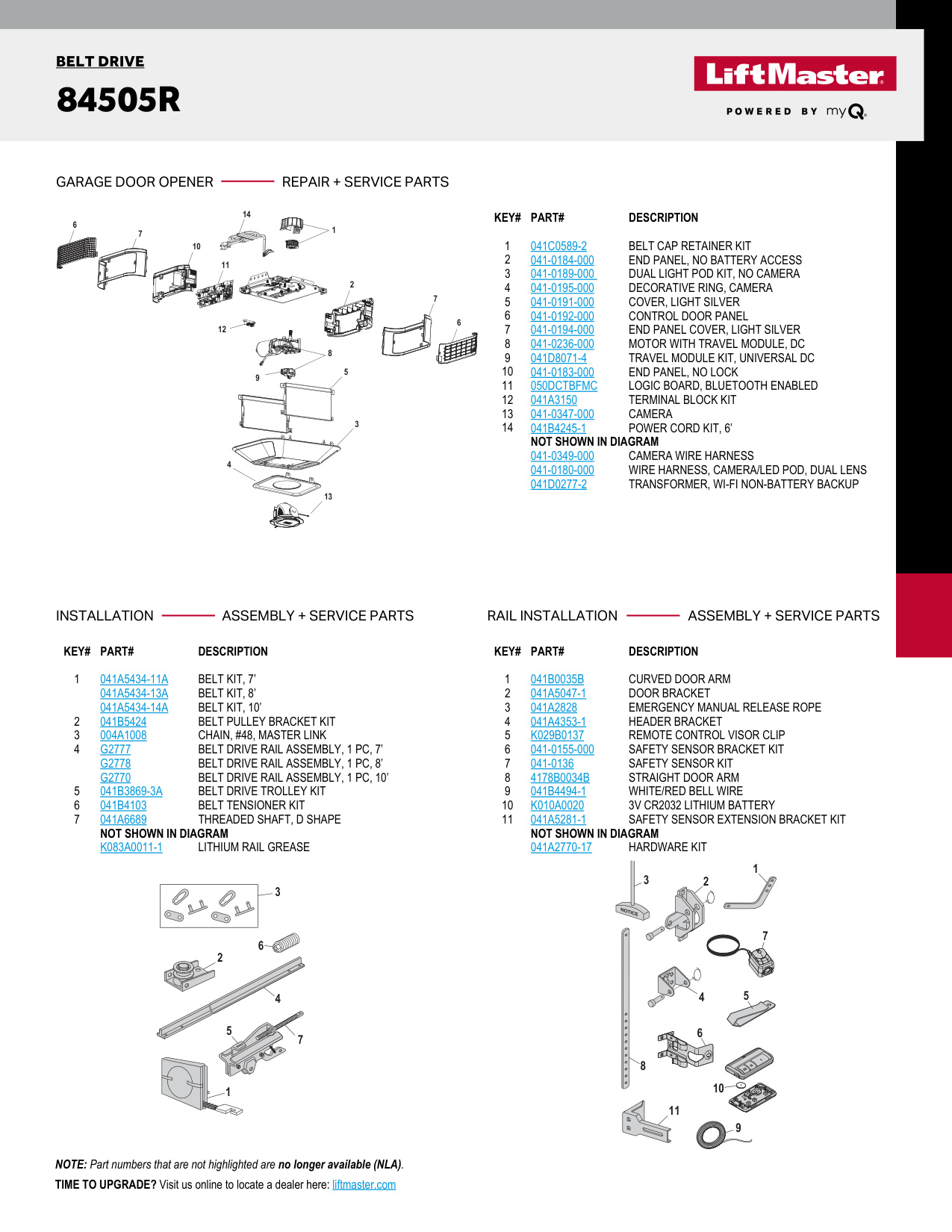 LiftMaster 84505R Parts Manual | Door Forensics