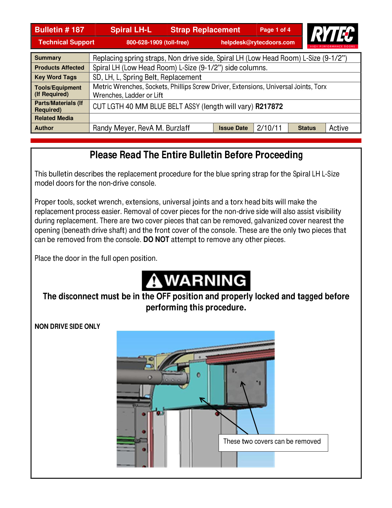 Replacement Guide Rytec Spiral LH-L Strap Replacement Guide | Door Forensics