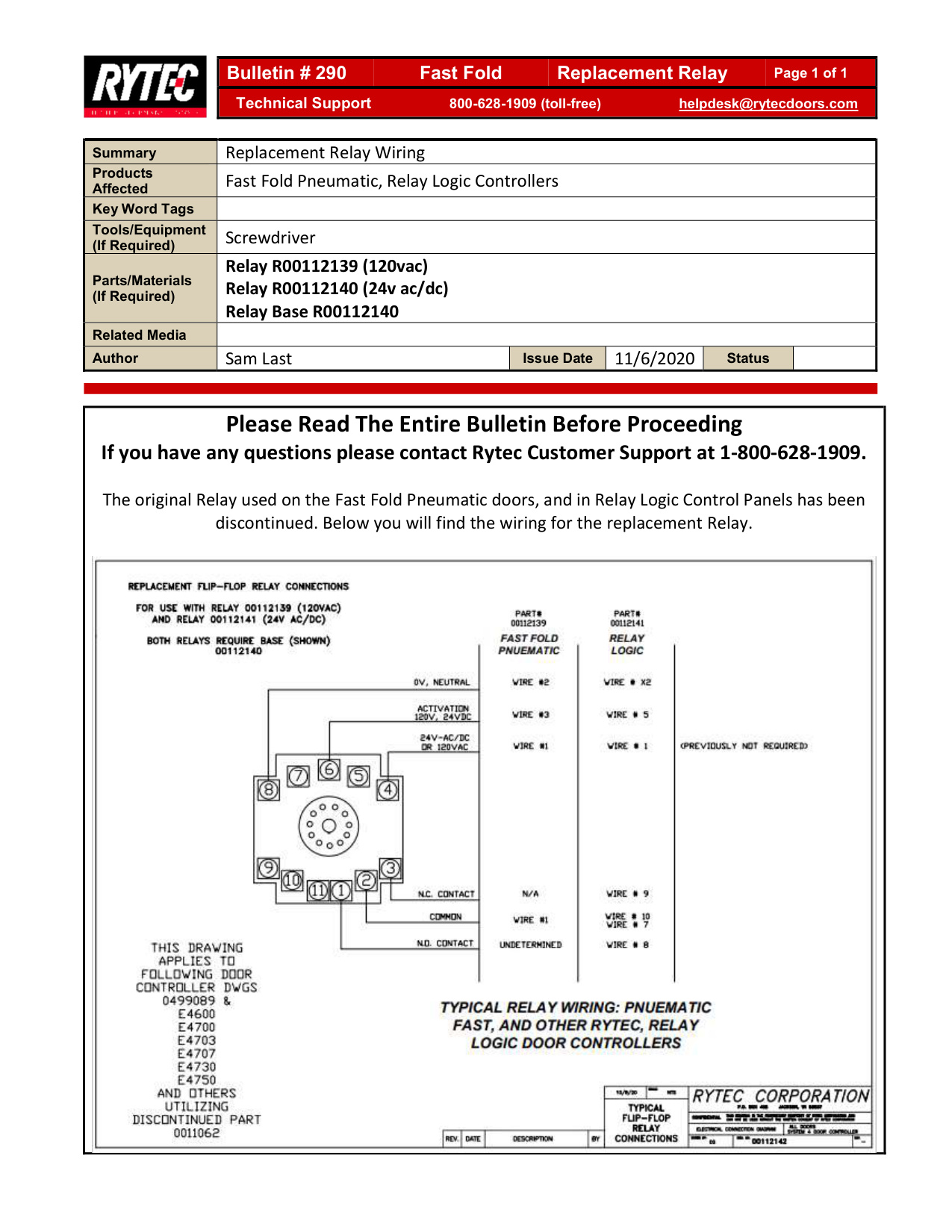 Rytec Encoder Part Rytec Fast Fold Wiring Diagram | Door Forensics