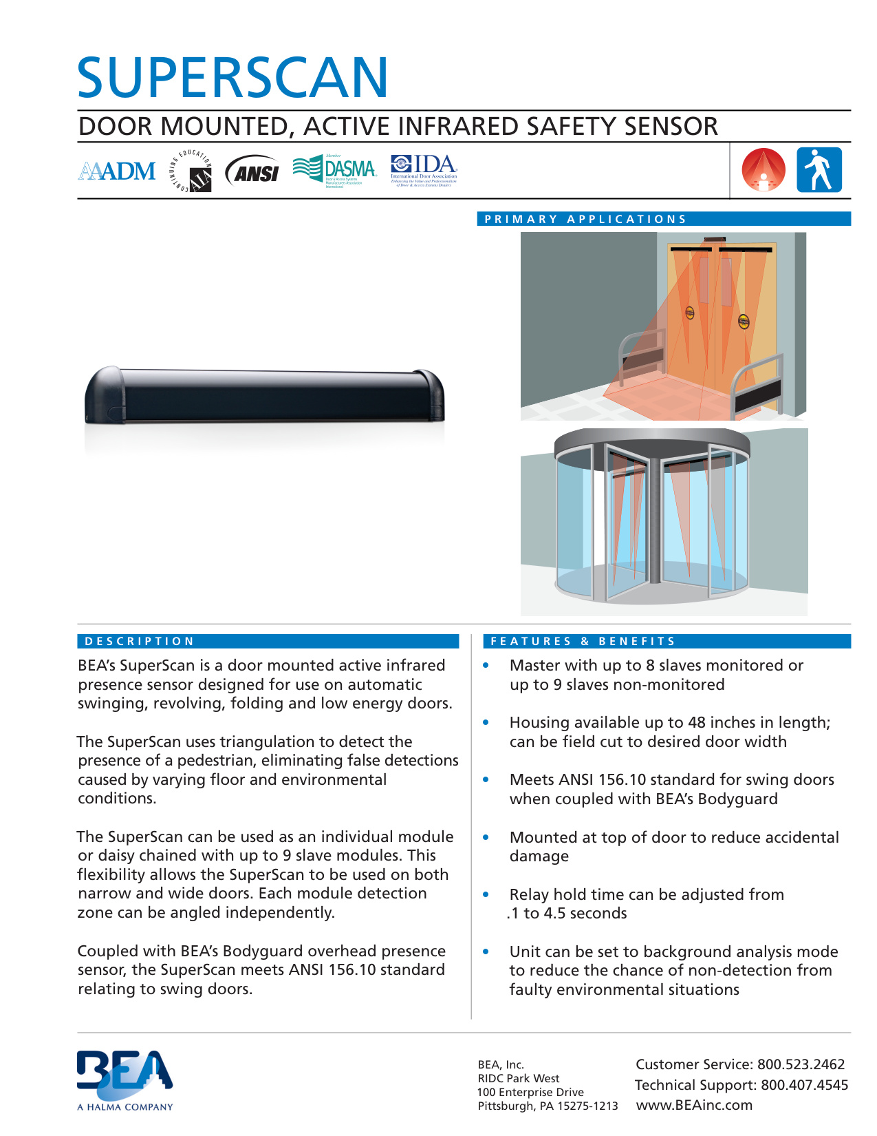 BEA SuperScan Specification Sheet | Door Forensics