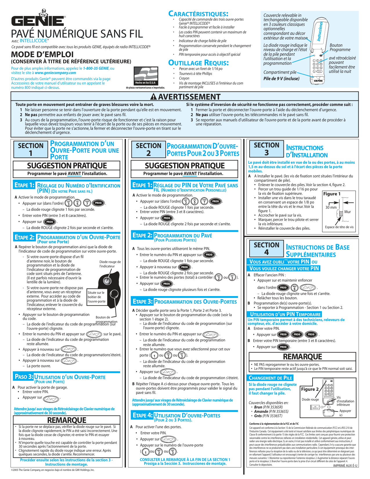 Genie Wireless Keypad Programming Guide | Door Forensics