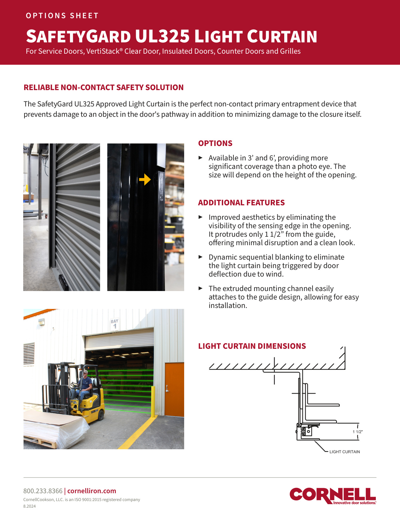 CornellCookson SafetyGard UL325 Specification Sheet | Door Forensics
