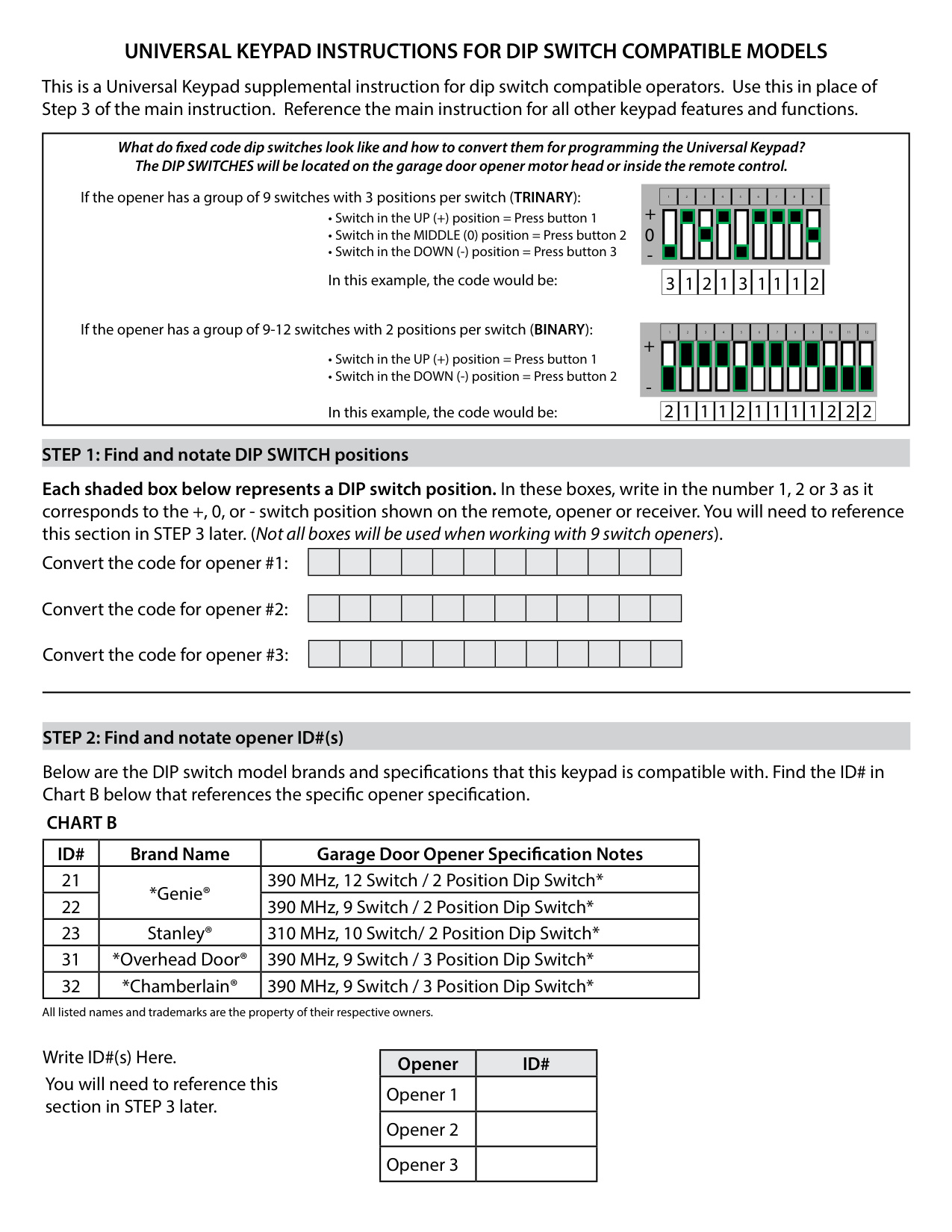 Dcd300 Keypad Programme Instructions.pdf Universal Keypad Dip Switch Programming Guide | Door Forensics